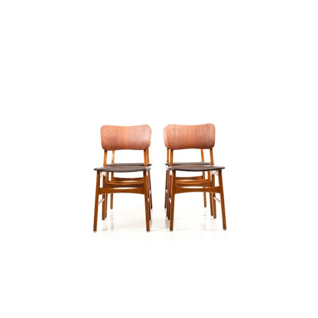 Danish Beech and Teak Dining Chairs, 1950s, Set of 4 For Sale - Image 10 of 10