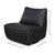 Black Leather Swivel Slipper Chair For Sale - Image 12 of 12