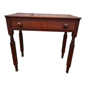 Antique Early American Empire Style Single Drawer Work Table. Side Table