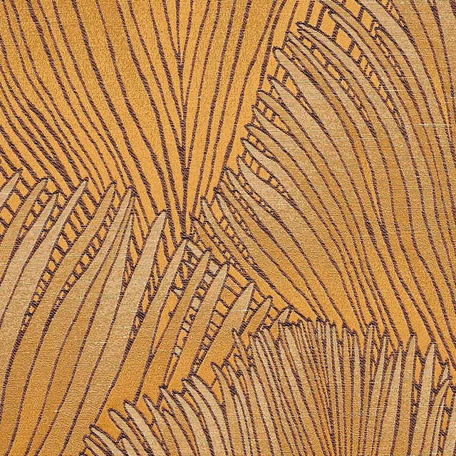 Art Deco Sample - Schumacher Fondale Fabric in Gold For Sale - Image 3 of 4