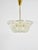 Large Vintage Curved Basket Pendant Light in Brass and Textured Glass by J. T. Kalmar for Kalmar, Vienna, 1950 For Sale - Image 3 of 18