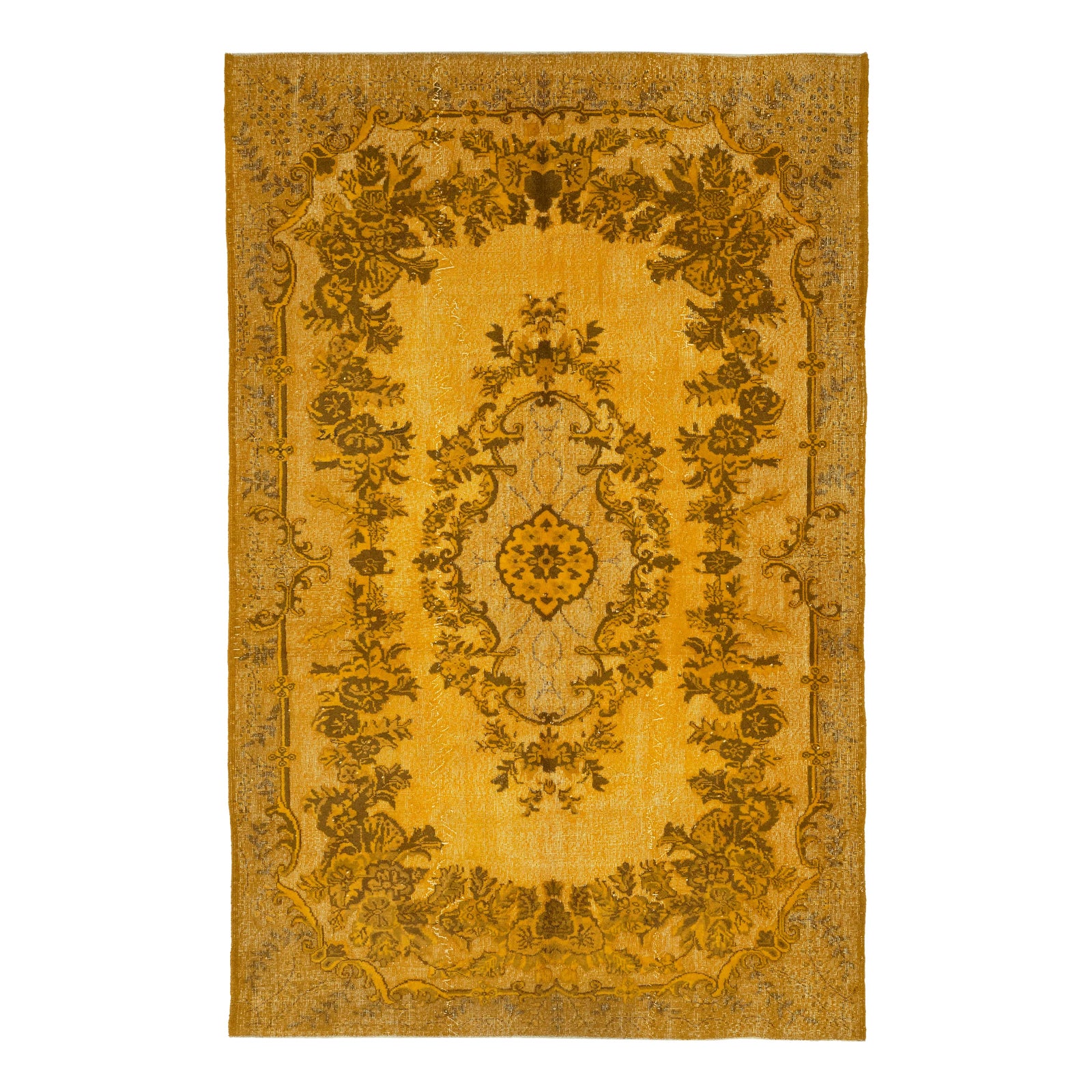 Vintage Turkish Hand Carved Rug | Chairish