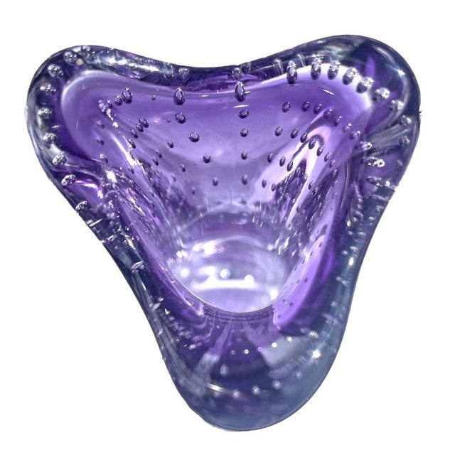 Early 20th Century Lavender Crystal Art Deco Vase For Sale In New York - Image 6 of 6