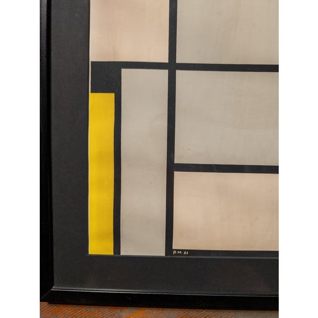 White Mid-Century Modern Abstract De Stijl Print After Tableau I by Piet Mondrian For Sale - Image 8 of 12