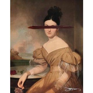 Josh Young Design House "Harper" Mixed Media Painting For Sale