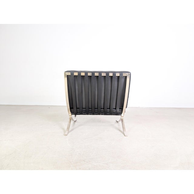 Barcelona Armchair in Black Leather by Mies van der Rohe for Knoll International For Sale - Image 6 of 18