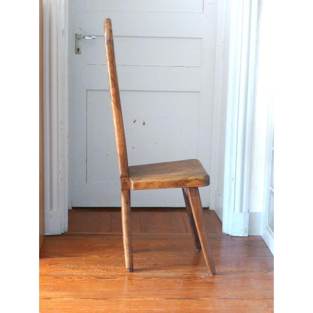 Sculptural Olive Wood Chair from Maison Dubosq, 1970s For Sale - Image 3 of 8