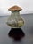 Gary DiPasquale, Postmodern Slip-Cast Stoneware Bud Vase, Geometric 3-Sided Flared Triangular - Olive Green For Sale In Miami - Image 6 of 11