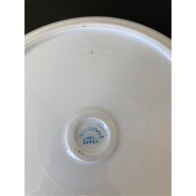 Ceramic Early 20th Century Hand Painted Nippon Porcelain Tray Design Cake Plates - Set of 2 For Sale - Image 7 of 18