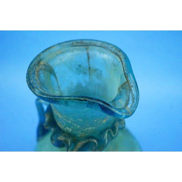 Iridescent Scavo Murano Glass Vase Jug attributed to Cenedese / Toso, 1960s For Sale - Image 13 of 18