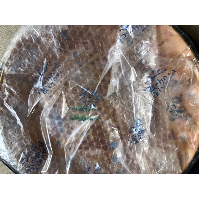 Brown Johanan Vitta, Post Modern Italian Passover Seder Plate Richard Ginori Art Porcelain Judaica, 1984 For Sale - Image 8 of 11