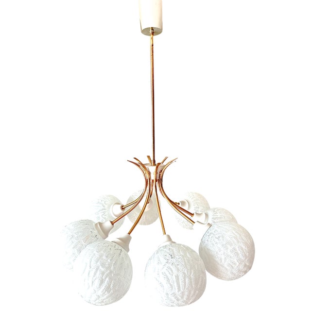 Vintage Snowball Chandelier, 1970s For Sale