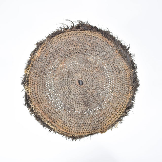 Early 20th Century Early 20th Century Bamileke Raffia Hat on Custom Stand Cameroon For Sale - Image 5 of 11
