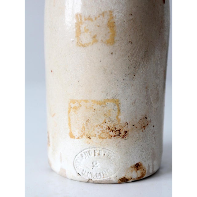 Off-white Antique English Stoneware Bottle by Midland Pottery For Sale - Image 8 of 11