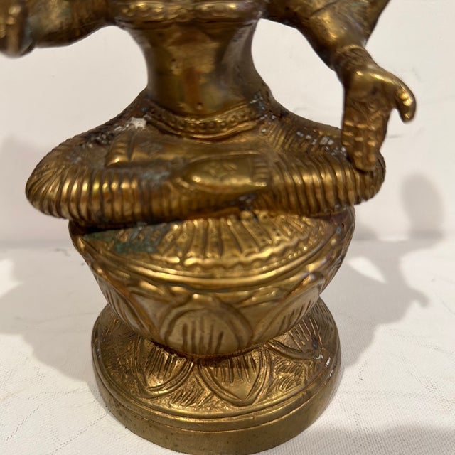 Awesome Vintage Bronze Hindu Statue For Sale - Image 4 of 9