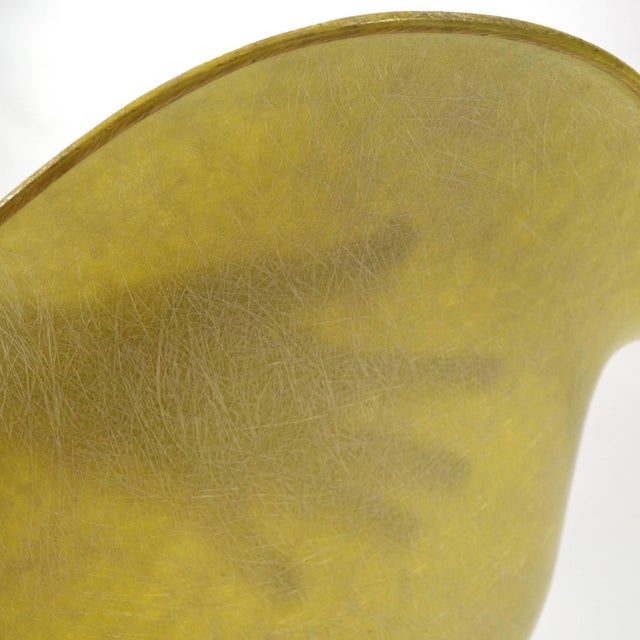 Yellow Eames Lemon Yellow Zenith Rope-Edge, RAR Rocker by Herman Miller For Sale - Image 8 of 10