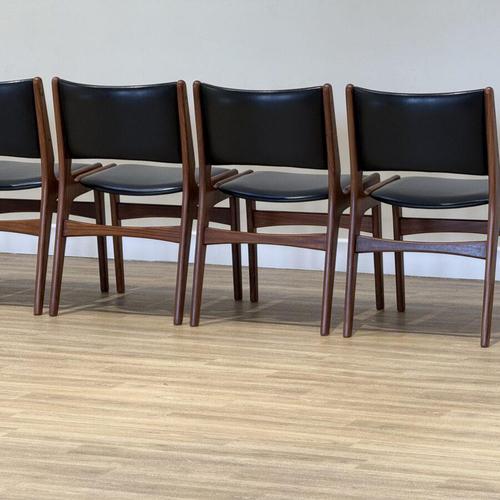 Black Vintage Dining Chairs by Erik Buch, 1960s, Set of 6 For Sale - Image 8 of 16