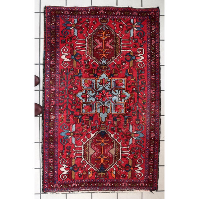 1920s, Handmade Antique Persian Karajeh Rug 2.9' X 4.6' For Sale - Image 12 of 12