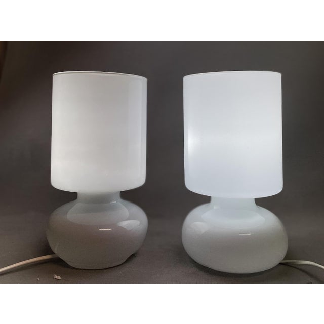 Ikea Modern Table Lamps in White Opaline Glass from Ikea, Set of 2 For Sale - Image 4 of 7