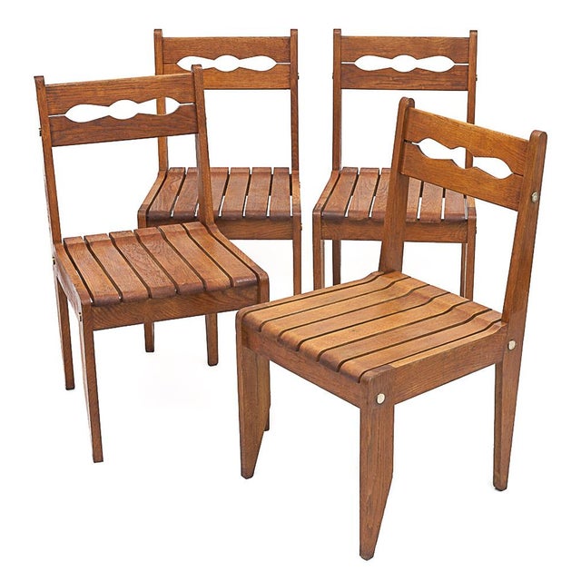 Vintage Chairs by Guillerme & Chambron, Set of 4 For Sale - Image 13 of 13