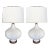 1960's White Cased Ovoid Lamps - a Pair For Sale