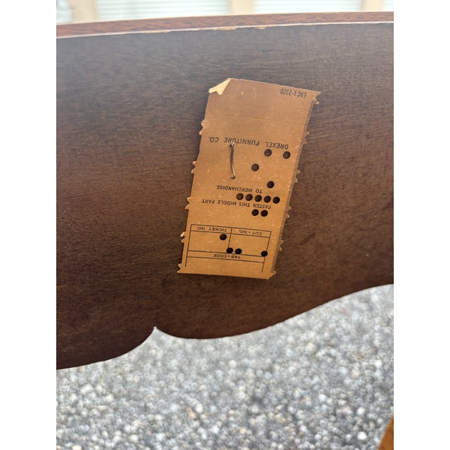 1970s 1970s Drexel Carved Wood and Slate Top Side Tables, a Pair For Sale - Image 5 of 6