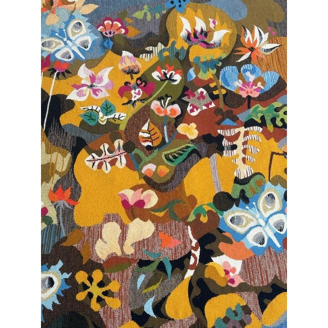 Modern French Matinal Tapestry by Bluteau for Aubusson, 1960s For Sale - Image 13 of 17