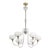 Mid-Century Hand-Blown Murano Glass Six Arm Chandelier by Barovier & Toso For Sale