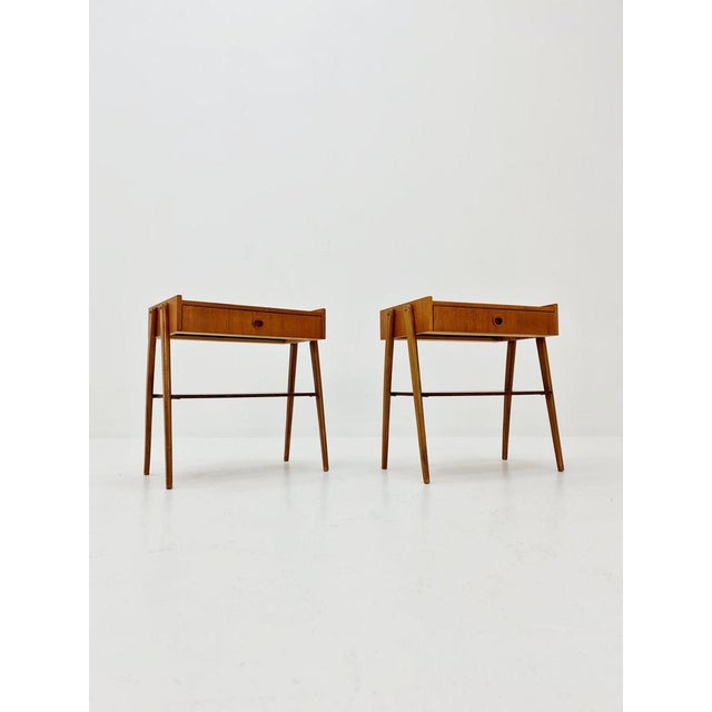 Mid-Century Danish Teak Nightstands, 1960s, Set of 2 For Sale - Image 4 of 12