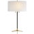 Modern Thomas O'Brien by Visual Comfort Signature Caron Table Lamp in Bronze and Hand-Rubbed Antique Brass with Linen Shade For Sale - Image 3 of 3