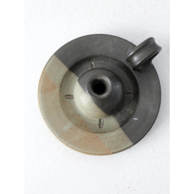 Ceramic Vintage Beaver Creek Studio Pottery Candleholder For Sale - Image 7 of 11