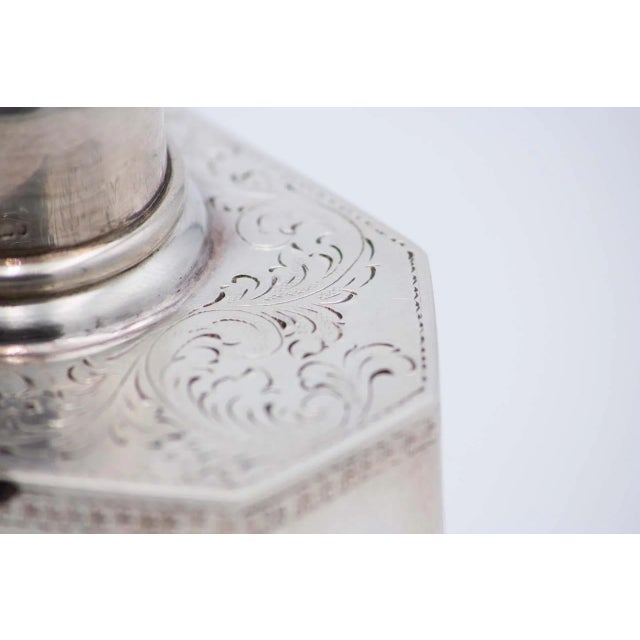 Silver Tea Box with Engraved Floral Motifs For Sale - Image 5 of 6