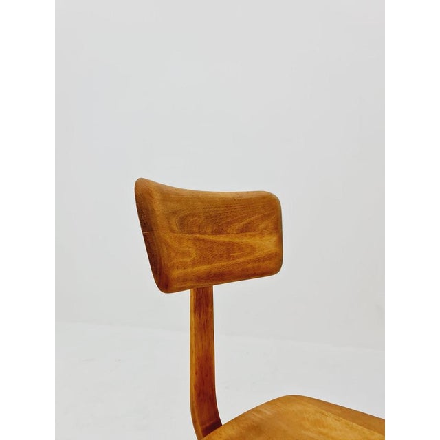 Bauhaus Swivel Office Chair in Wood by Stollgiroflex, 1930s For Sale - Image 10 of 11