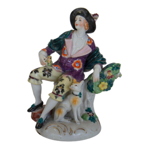 Antique Porcelain From Japan of a French Man Figurine