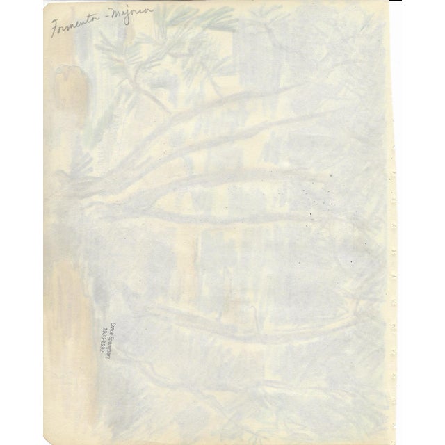 Mediterranean 1940s Grace Spongberg Cap De Formentor Majorca Spain Drawing For Sale - Image 3 of 3