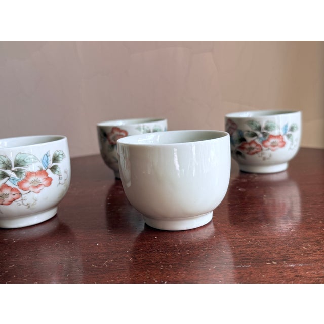 80s Japanese Floral Tea Pot and Cups For Sale - Image 15 of 16