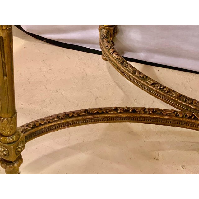 Maison Jansen, Louis XVI Center Table, Marble, Giltwood, France, 20th C. For Sale - Image 16 of 18