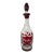 Mid 19th Century Hand Blown Bohemian Etched Ruby Glass Overlay Whiskey Decanter For Sale