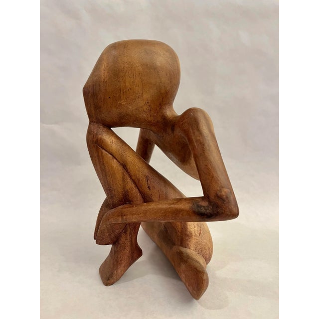 Minimalism Late 20th Century Carved Wooden Abstract Sculpture For Sale - Image 3 of 7