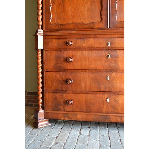 Biedermeier Mahogany Wooden Cabinet For Sale - Image 3 of 14