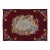 Antique Hooked Rug With Fruit Wreath on Burgundy Field & Vine Border - Rug & Kilim For Sale