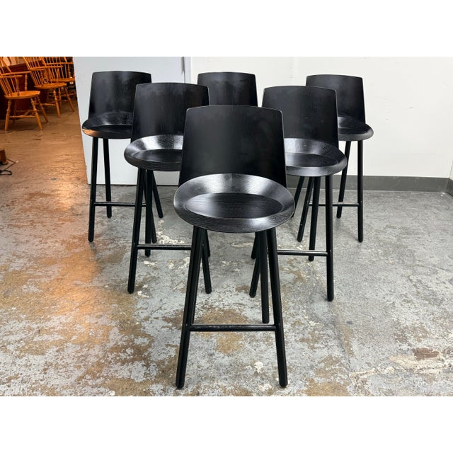 Design Plus Gallery presents a Set of Six Jean Bar Stools by Stefan Diez from E15. The Jean stool reflects a modern...