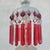 Glass Ruby and Clear Bohemian Crystal Chandelier, 1900s For Sale - Image 7 of 18