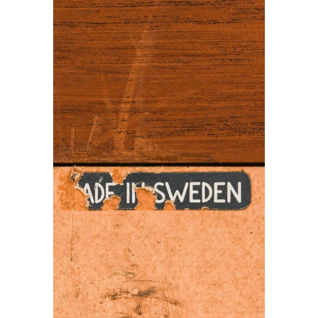 Mirror with Mahogany Frame by Uno & Östen Kristiansson, 1950s For Sale - Image 3 of 5