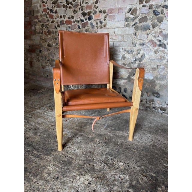 KK47000 Safari Chair in Ash with Cognac Leather by Kaare Klint for Carl Hansen & Søn For Sale - Image 3 of 18