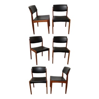 A Set of Six Danish Mid-Century Teak Chairs by Bramin For Sale