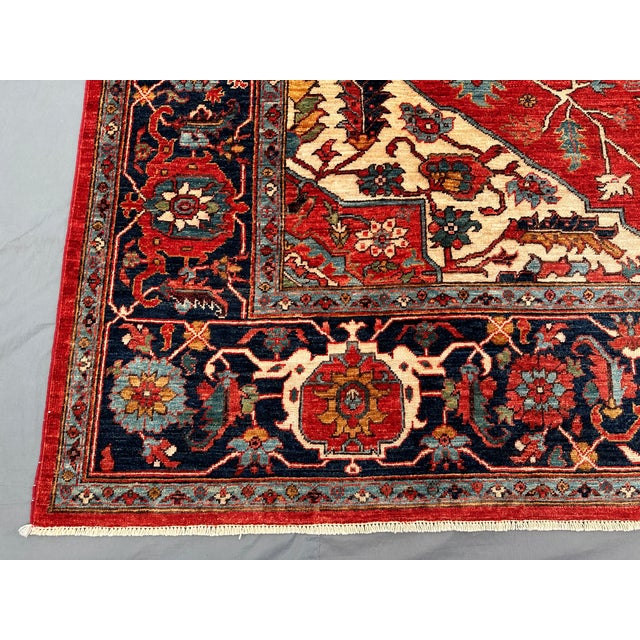 Southwestern Tribal Hand Knotted Rug 7'8" X 9'8" For Sale - Image 6 of 9