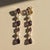 Modern Amethyst & Pearl Drop Multi-Shape Earrings, Silver, Gold, Pair For Sale - Image 3 of 7