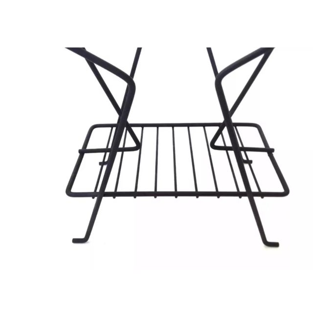 1950s 1950s Vintage Mid Century Modern Atomic Magazine Rack For Sale - Image 5 of 8