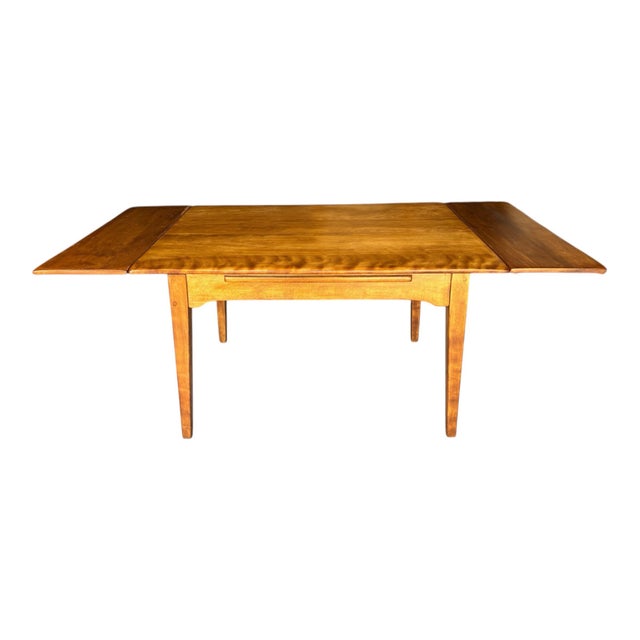 Wood 1950s Cushman Colonial Creations Draw Leaf Hard Rock Maple Dining Table For Sale - Image 7 of 12